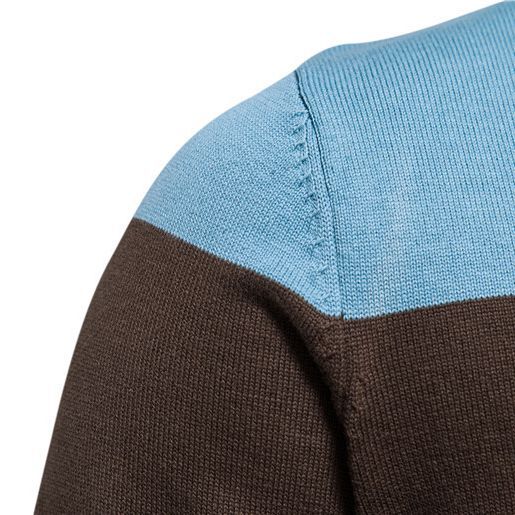 Herren Freizeit Strickjacke mit Stehkragen und durchgehendem Reißverschluss