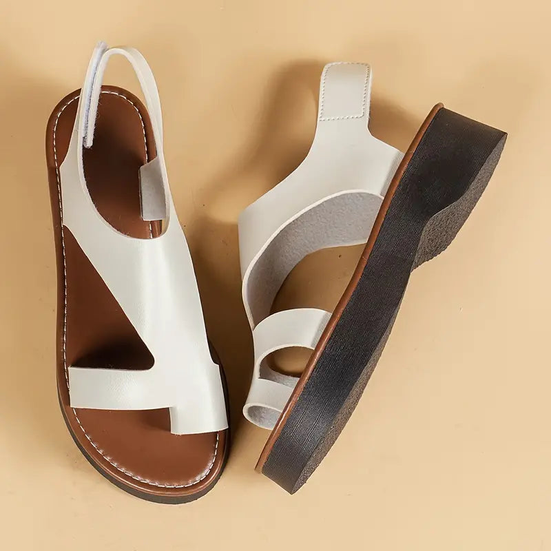 🔥LETZTER AKTIONSTAG 50% RABATT - DAMEN ORTHOPÄDISCHE KEILSANDALEN AUS LEDER MIT PLATEAUSOHLE