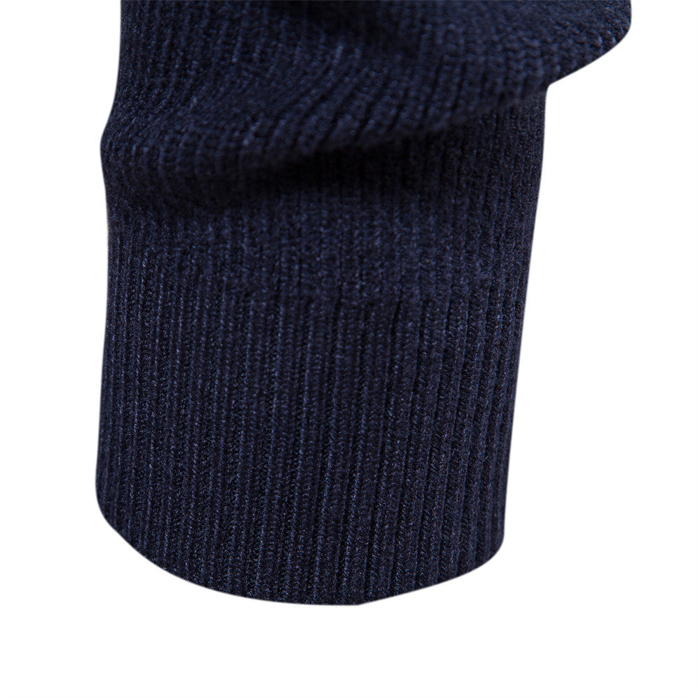 Herren Freizeit Strickjacke im Vintage-Stil mit Stehkragen und durchgehendem Reißverschluss