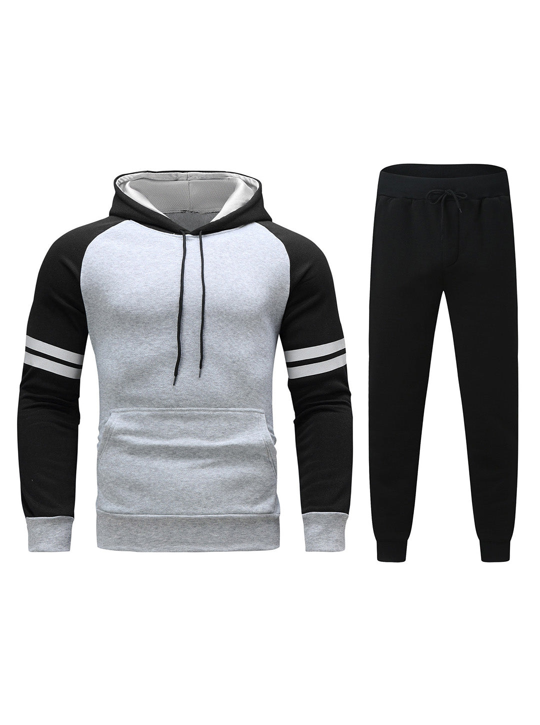 William Pullover mit Farbblock-Streifen und Hose