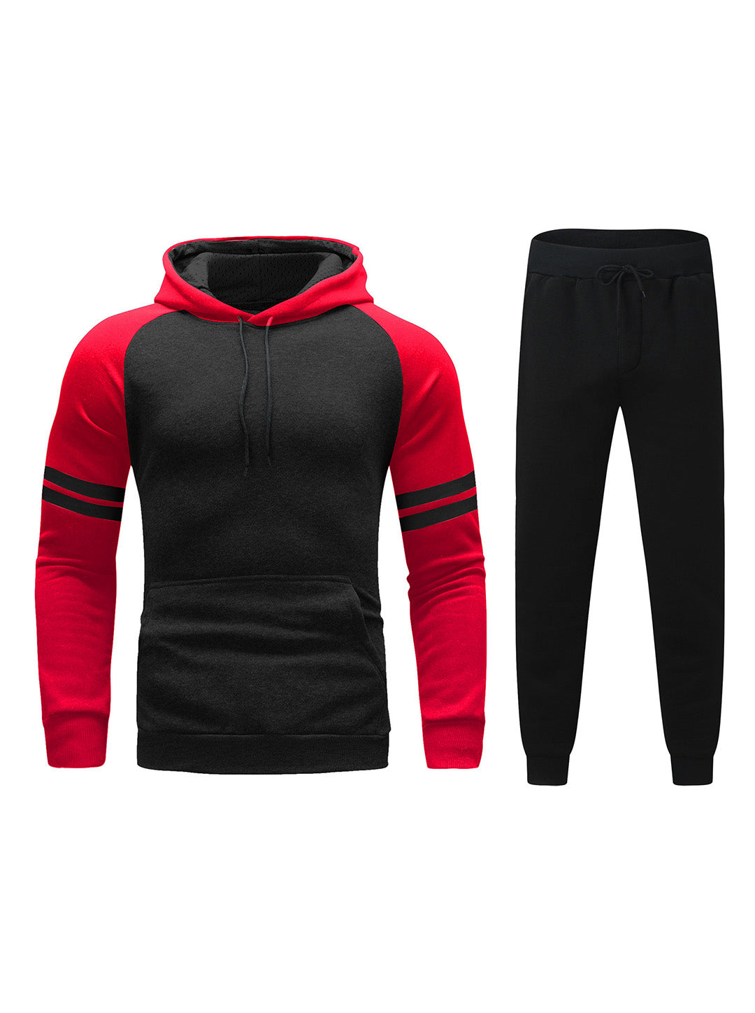 William Pullover mit Farbblock-Streifen und Hose