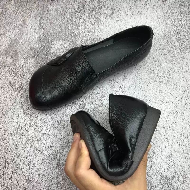 💖Letzter Tag Aktion 60% RABATT - Damen Lederschuhe mit weicher Sohle und rutschfester Laufsohle