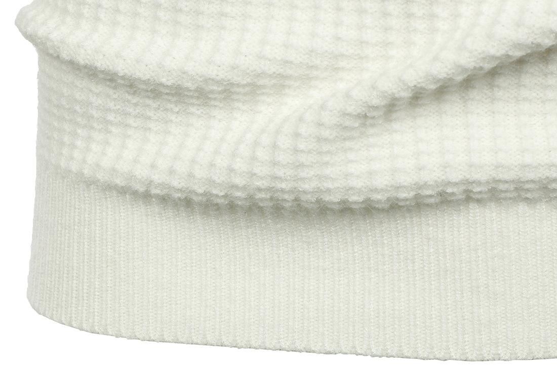 Herren Revers Pullover Waffel-Half-Zipper Slim Fit Pullover