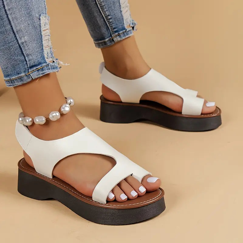 🔥LETZTER AKTIONSTAG 50% RABATT - DAMEN ORTHOPÄDISCHE KEILSANDALEN AUS LEDER MIT PLATEAUSOHLE