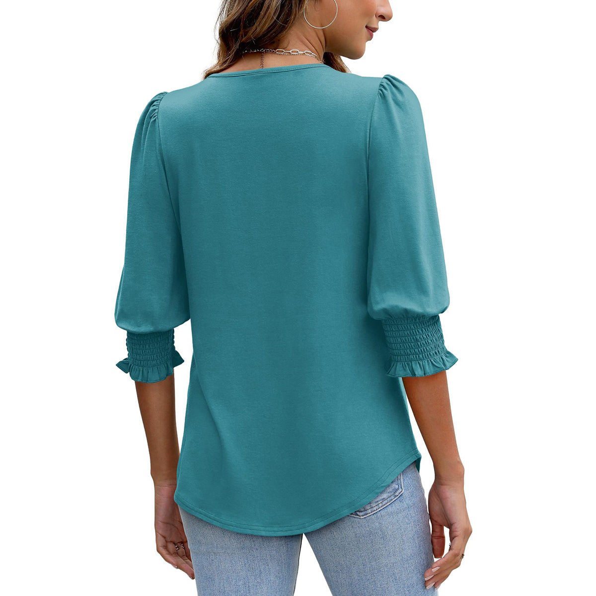🥳Damen-Sommer-Oberteile mit Print, Ellenbogenlänge, locker sitzendes T-Shirt
