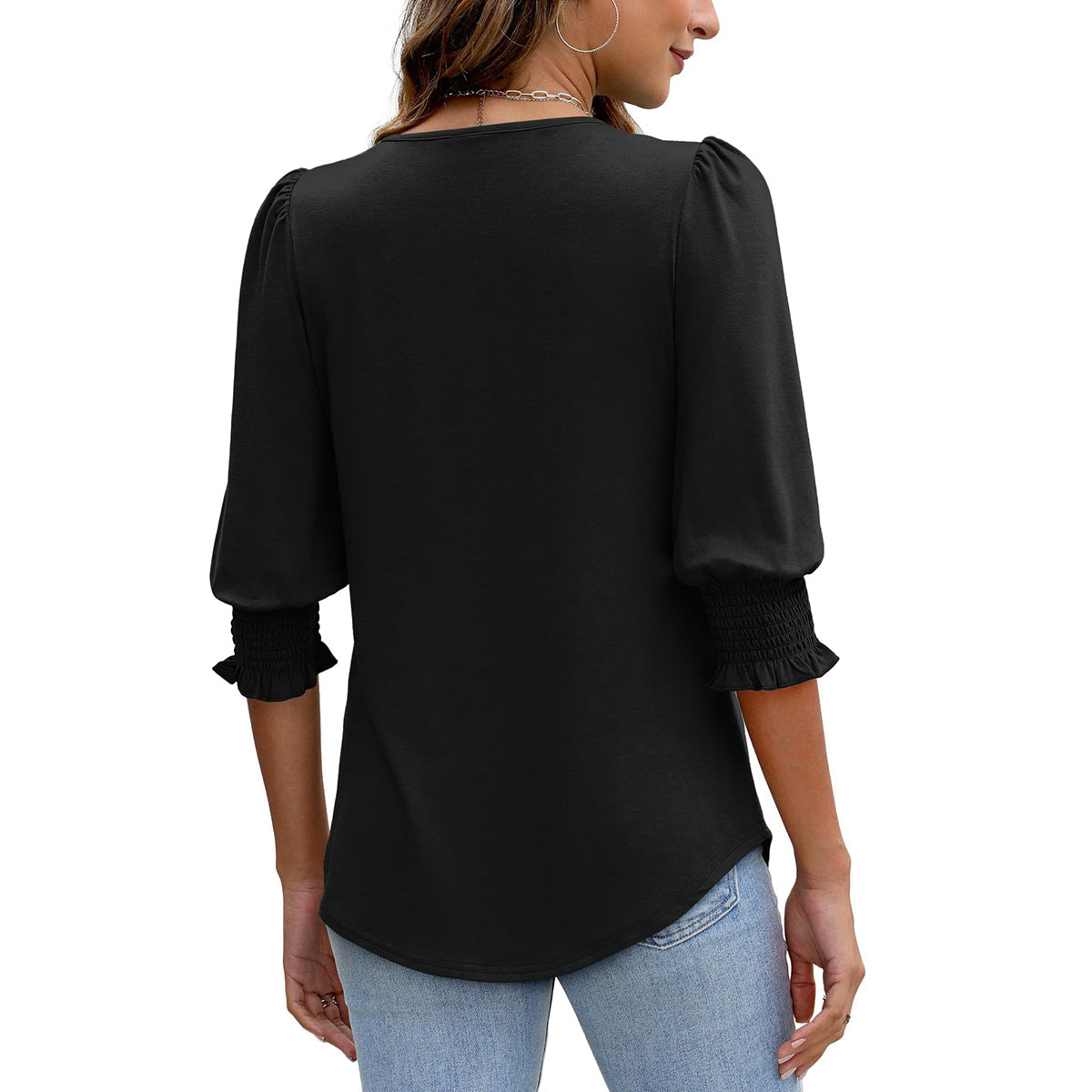 🥳Damen-Sommer-Oberteile mit Print, Ellenbogenlänge, locker sitzendes T-Shirt