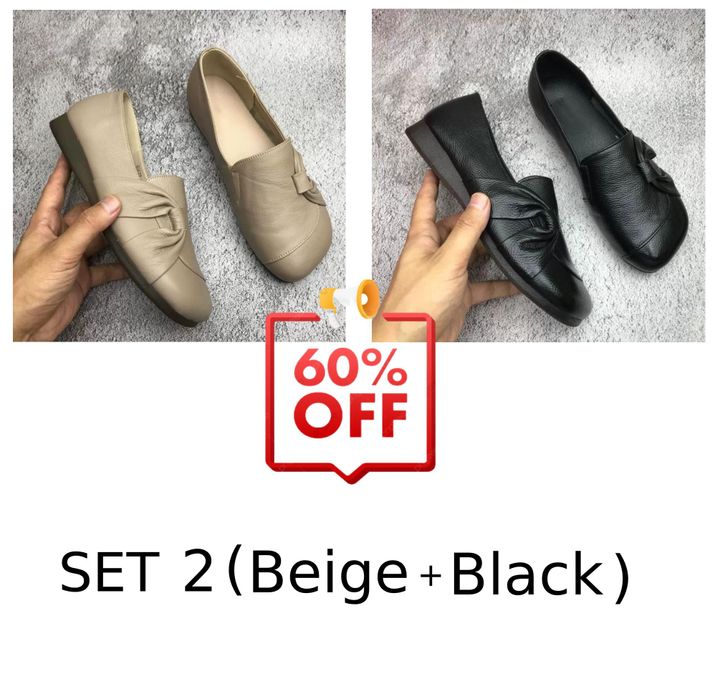 💖Letzter Tag Aktion 60% RABATT - Damen Lederschuhe mit weicher Sohle und rutschfester Laufsohle