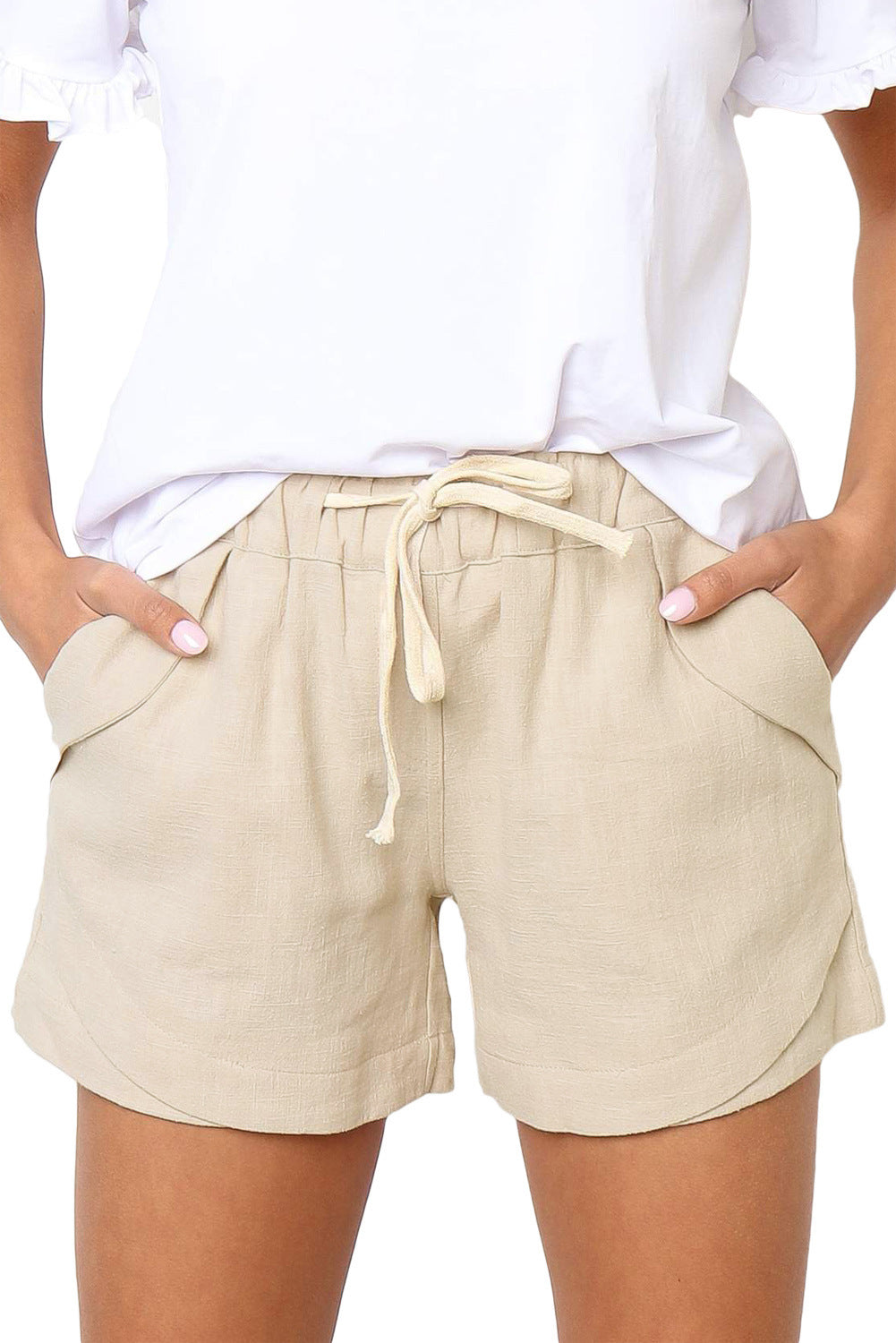 Freizeithose für Damen mit hohem Bund und weitem Bein