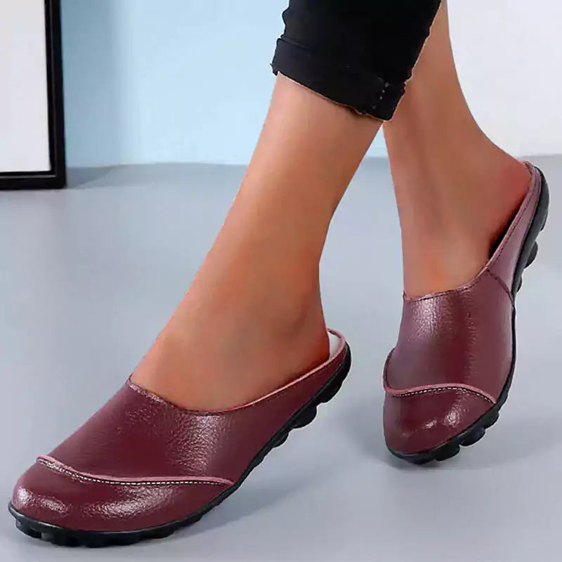 LetcloTM Leder weiche Sohlen Bequeme flache Sandalen