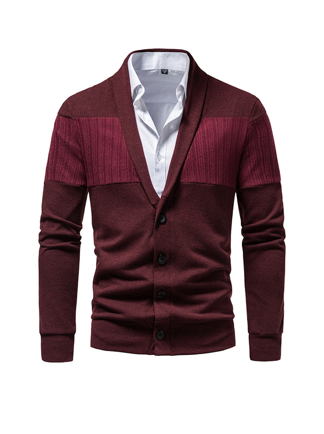 Brent Patchwork Freizeit-Strickjacke (Hemd nicht enthalten)