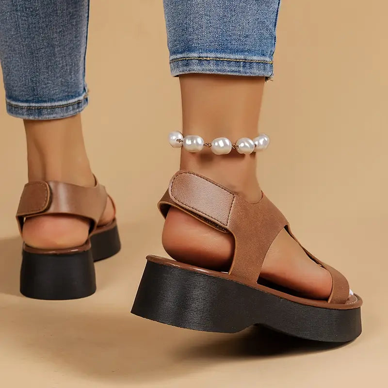 🔥LETZTER AKTIONSTAG 50% RABATT - DAMEN ORTHOPÄDISCHE KEILSANDALEN AUS LEDER MIT PLATEAUSOHLE