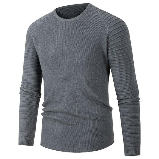 Herren Mode Lässiger Rundhals-Pullover mit Raglanärmeln