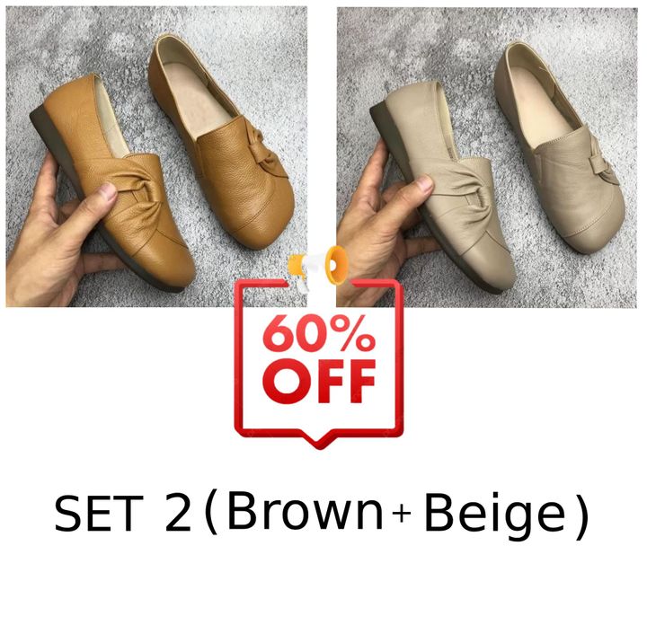 💖Letzter Tag Aktion 60% RABATT - Damen Lederschuhe mit weicher Sohle und rutschfester Laufsohle