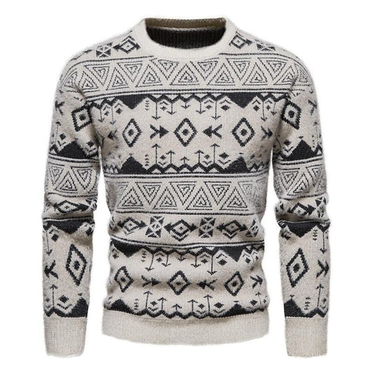 Herren Jacquard-Pullover, schmale Passform, Weihnachten